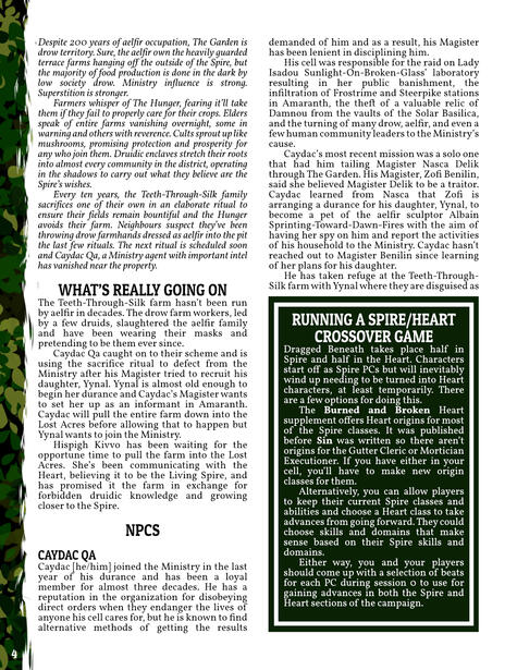 The intro and beginning of the NPC section for Dragged Beneath.